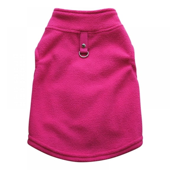Pet Dogs Puppys Autumn Winter Fleece Thickened Vest Coat Warm Jacket with Traction Ring for Small Medium Dogs