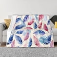 thumbnail image 4 of Horizontal Flannel Blanket Is Light Warm Soft Anti-Pilling Anti-Wrinkle Anti-Allergy And No Hair Loss For Bed And Sofa Camping Travel Watercolor Seamless Pattern With Leaves (1), 4 of 8