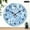 10x10in, variant on Patifu Wall Clock Battery Operated, Blue Banana Leaf Print, Battery Operated (AA Not Included), Lobby Corridor Dining Room Bedroom Office Classroom