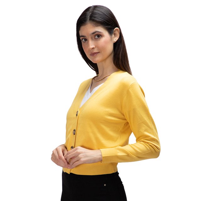 Suéter Cuello V Con Botones Moderno De Dama Generra 125806 GENERRA 125806
