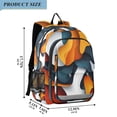 thumbnail image 2 of FORMRS Unisex School Backpack 17" Student Travel Bag with Laptop Compartment, Abstract Wavy, 2 of 7