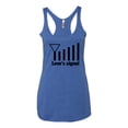 thumbnail image 2 of Love's Signal Love Language Couple Valentine's Day Tri-Blend Racerback Tank Top, Vintage Royal, Medium, 2 of 3