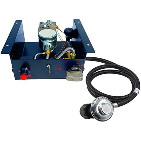 4 Bolts Propane Burner with Regulator Valve Assembly Kit for Square Glass Tube Patio Heater Replacement$$Garden & Patio