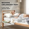 thumbnail image 4 of Clip On Bedside Table for Bunk Bed, Bedside Shelf for Dorm Bed and Top Bunk Storage, Floating Dorm Bed Side Table and Bunk Bed Shelf, 1 Pack, White, 4 of 7
