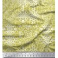 thumbnail image 2 of Soimoi Poly Georgette Fabric Floral & Moroccan Damask Panel Decor Fabric Printed Yard 52 Inch Wide, 2 of 3