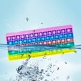 thumbnail image 3 of Pop It Fidget, Push Pop Bubble Fidget Sensory Rainbow Forma de teclado Pop On It, Fidget Popper Materiales de aprendizaje Ansiedad Alivio del estrés para niños Adultos Autismo, Add, Adhd Xemadio WMCH-418, 3 of 7