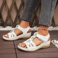 thumbnail image 6 of ShiShine Wedge Sandals for Women Dressy: Comfortable Walking Summer Low Platform Ankle Strap Open Toe Casual Dressy Sandal, 6 of 9