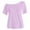Purple, variant on Rvusndi Girls Shirts Off the Shoulder Top Short Sleeve Y2k Tops Cute Summer Tops Solid Color Fashion Casual T Shirts for Kids Daily Everyday Wear