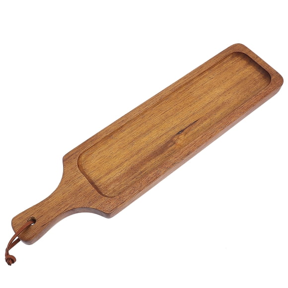 WEUVEB Decorative Wood Serving Tray Food Tray Light Brown 1Pack Bakery Tea House