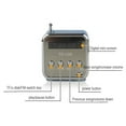 thumbnail image 2 of Portable Mini FM Radio Speaker with LED Display and Built-in Battery for Music Lovers, 2 of 6