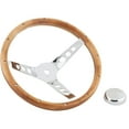 thumbnail image 4 of Grant Classic Wood Steering Wheel, 13-1/2 in. Diameter, Walnut Finish, Chrome 3-Spoke Design, 4 of 5