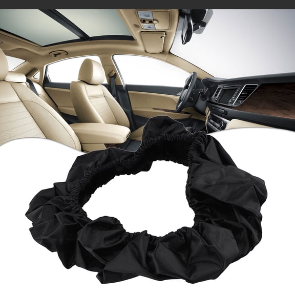 Car Steering Wheel Stretch Scratch Protector Black Cover Steering Wheel Cover Fully Surrounded Elastic Car Steering Wheel