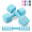 Blue, variant on Adjustable Dumbbell Set of 2, 6 Lbs Total, Black, Soft Rubber Handle for Home Gym Workouts