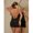 Black, variant on Black X GloRilla High Neck Backless Ruffle Mini Bodycon Dress Club Night