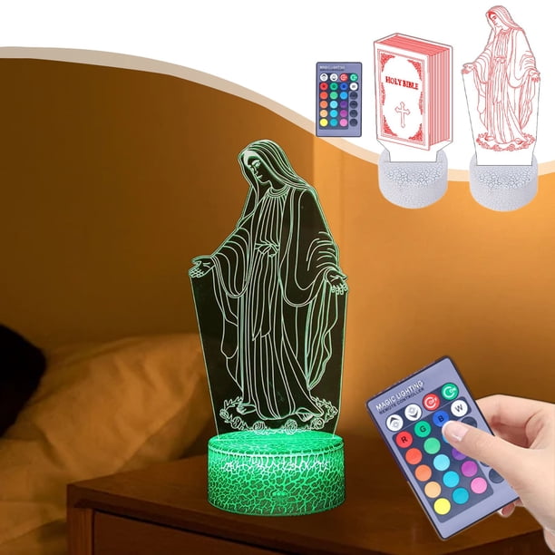 Xihbxyly Lámpara de Mesa Led, Control Remoto de 16 Colores, Diseño Acrílico con Pantalla Táctil, Alimentación Por Usb, Brillo Ajustable, Elegante Decoración para Dormitorio, Flash Multicolor, Interio