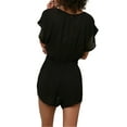 thumbnail image 3 of O'Neill BLACK Saltwater Lace-up Cape Swim Cover-up Romper, US Large, 3 of 3