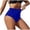 Blue, variant on PMVFHDE Women's High Waisted Swimsuit Bottoms Full Coverage Basic Bikini Bottom Mid Waist Bathing Suit Red,S