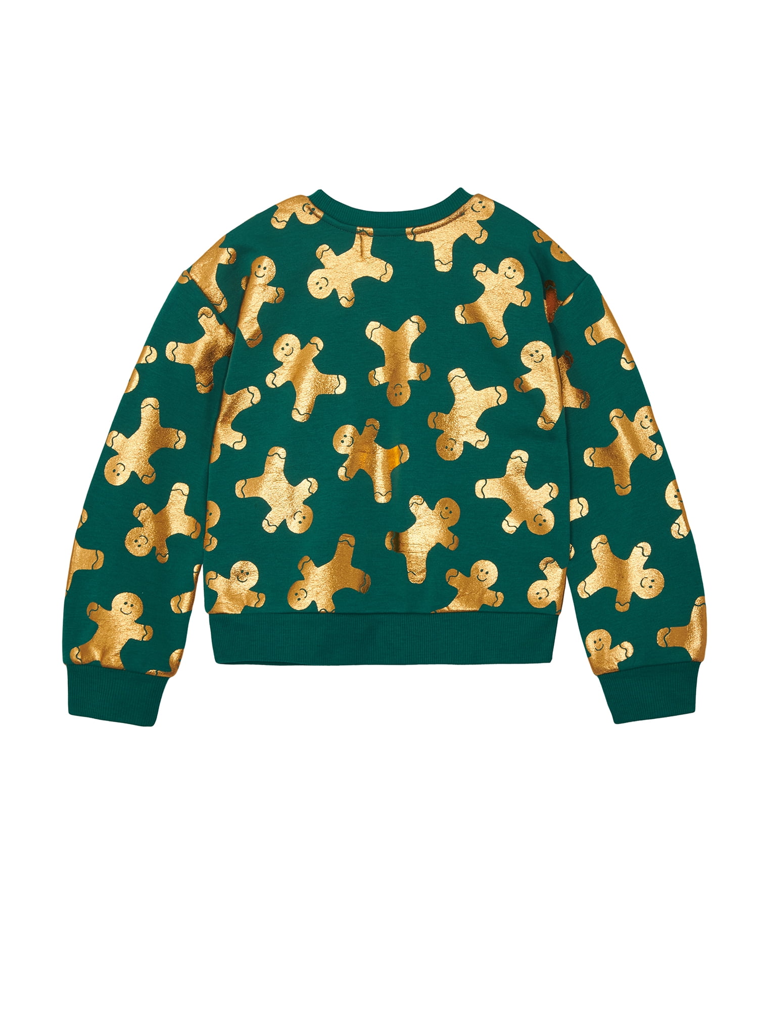 Planet Gold Girl's Holiday Gingerbread Sweatshirt, Sizes 4-18