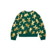 thumbnail image 2 of Planet Gold Girl's Holiday Gingerbread Sweatshirt, Sizes 4-18, 2 of 5