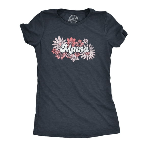 Womens Floral Mama T Shirt Funny Cute Vintage Mothers Day Flower Gift Tee for Ladies Womens Graphic Tees