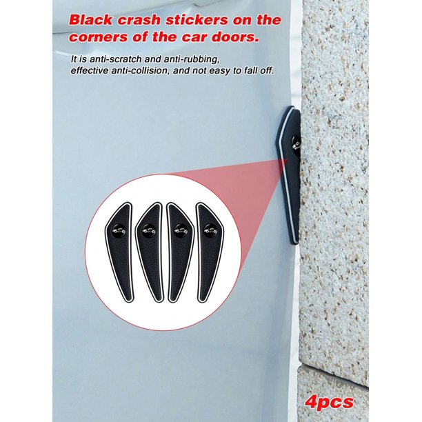 4pcs Car Door Anti-Collision Strip, Car Body Black Anti-Scratch Sticker