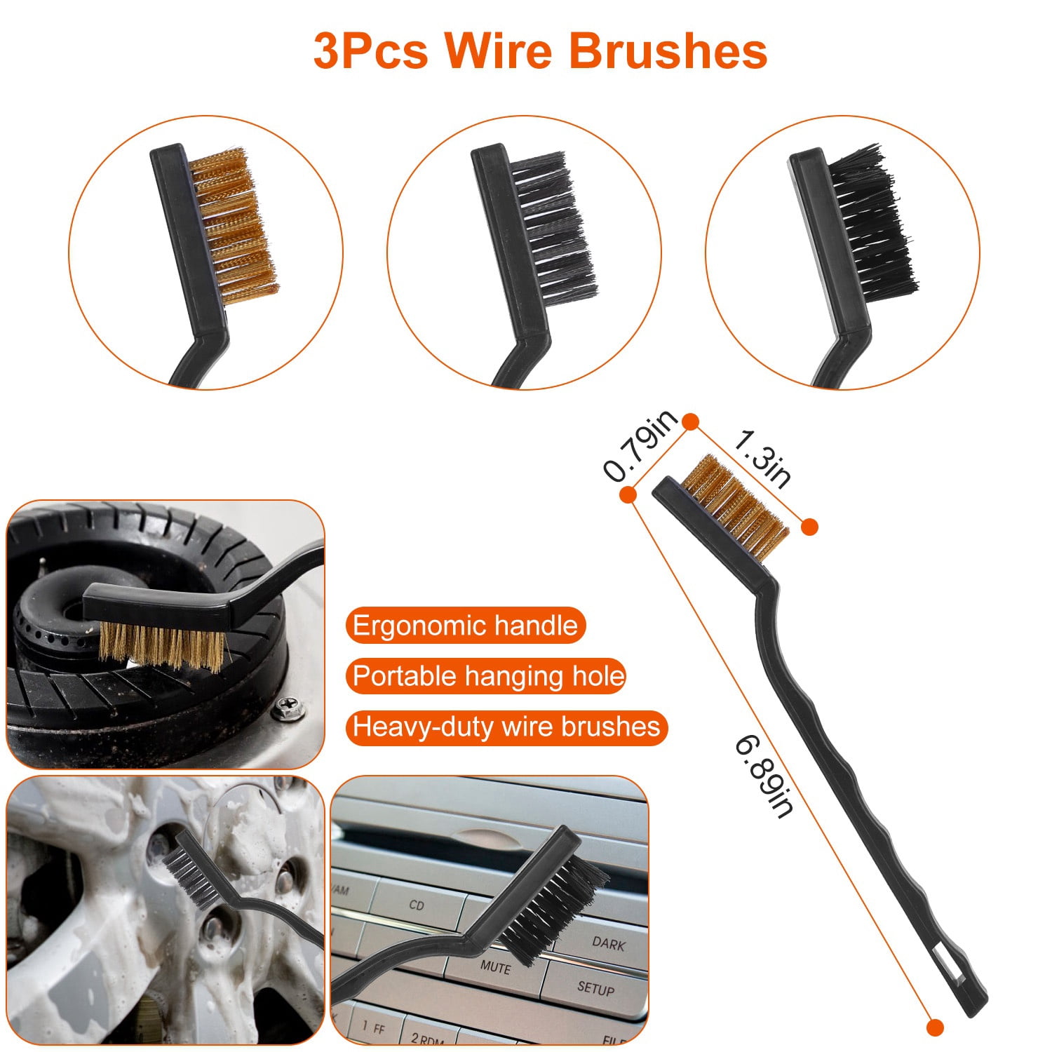 26Pcs Car Cleaning Kit,  Car Detailing Kit Interior and Exterior Cleaner, Professional Detailing Brush Set