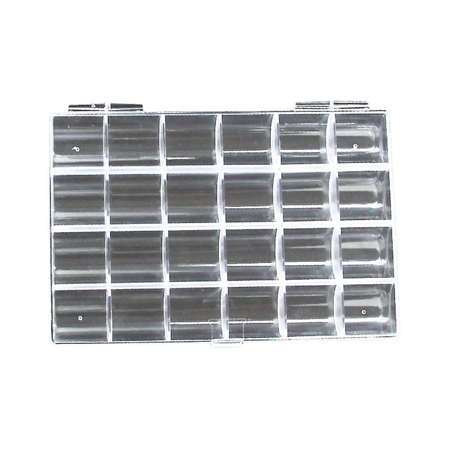 Caja de almacenamiento transparente para decoración de uñas - Contenedor de accesorios de cristal de estrás