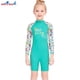 thumbnail image 3 of Buceo vela niños traje de traje de baño traje de baño niños traje de baño espalda con cremallera cremallera ropa de baño para nadar buceo snorkeling verde l Advancent OD003662-08, 3 of 7