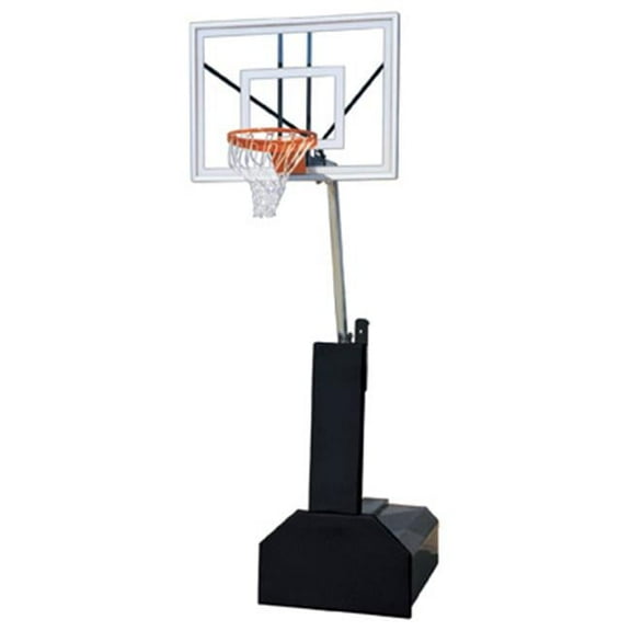 Thunder Ultra Steel-Glass Portable Basketball System, Scarlet