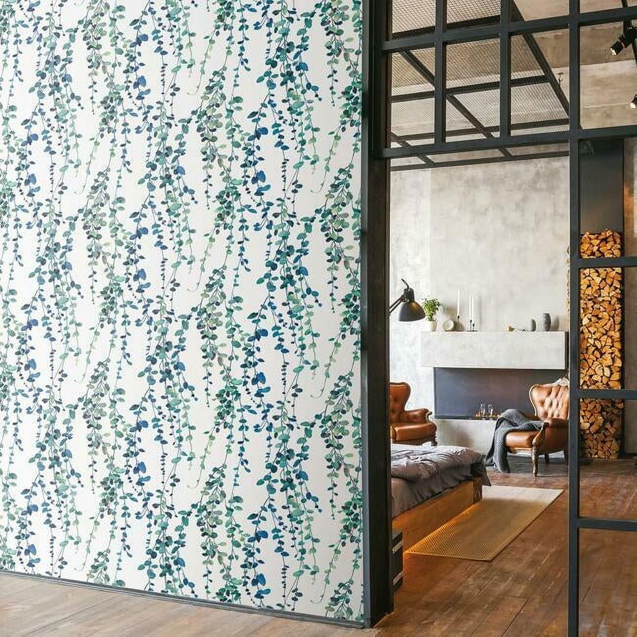 Hanging Watercolor Vines Peel and Stick Wallpaper