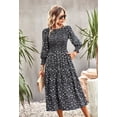 thumbnail image 2 of OUSIMEN CA Robe Décontractée Imprimée à Taille Fermée pour Femmes Printemps et Été 2023, 2 of 5