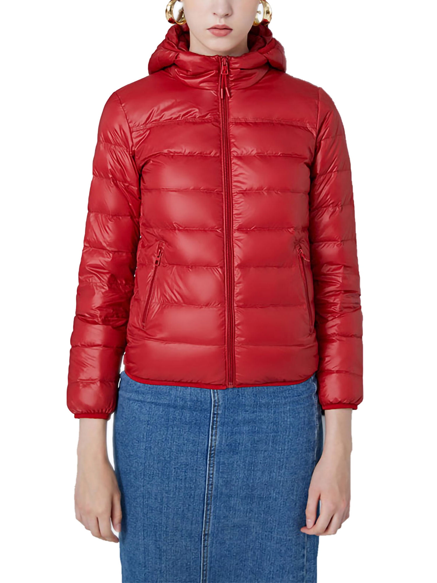 ladies down coats with hoods