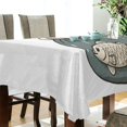thumbnail image 5 of Yayeee Tablecloths 54" x 54" Rectangle Wrinkle Resistant Party Table Cover, Beige Cute Cat, 5 of 8