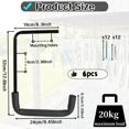 thumbnail image 6 of 6pcs Overhead Garage Storage Rack, tility Ladder Hangers, Ceiling Mounted Garage Hooks for Lumber Bike Tools(9.45 x 12.6 Inch)$$Tools & Hardware Other, 6 of 6