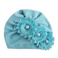 thumbnail image 1 of Gorro infantil Bebé color liso Girasol Bebé flor con rombos Gorro bebé, 1 of 5