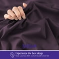 thumbnail image 4 of Bedsium Duvet Cover Cotton Solid - Duvet Cover 3 pcs, Includes 1 Duvet Cover Plum 3 pcs, Includes 1 Duvet Cover - Oversized King Plus (128X 120) with Zipper Closure & 2 Pillow Shams, NO Comforter, 4 of 4
