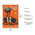 thumbnail image 2 of Cincinnati Ohio - Delta Air Lines - Riverboat Captain - Vintage Airline Travel Poster by John Hardy c.1960s - Master Art Print (Unframed) 13in x 19in, 2 of 4