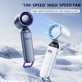 SuperRGB Portable Handheld Fan,100-Speed Mini Personal Fan,4-Core ...
