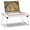Pink, variant on Foldable Lap Desk Laptop Stand Bed Desk Table Tray, Breakfast Serving Tray, Portable & Lightweight Mini Table, Lap Tablet Desk for Sofa Couch Floor - White