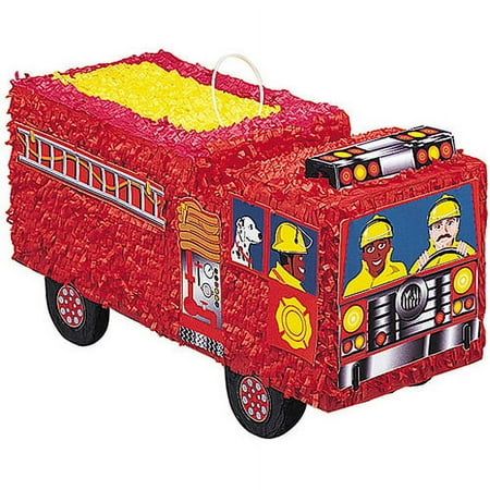 Red Fire Truck Pinata, 20.5in x 13 in