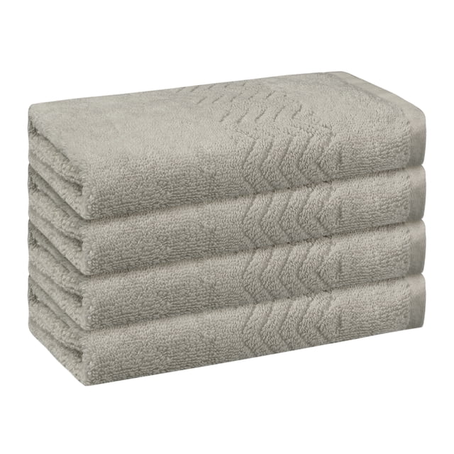 Juego de toallas de algodón REGALWOVEN, toallas de cara altamente absorbentes, paños de lavado multipropósito para baño 13" x 13" marrón claro 4