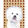 thumbnail image 1 of Carolines Treasures SC9201CHF 40 x 40 In. Bichon Frise Fall Leaves Portrait Flag Canvas- House Size, 1 of 4