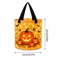 thumbnail image 3 of Halloween Glowing Trick-or-Treat Basket | Canvas Candy Bucket with Handles, Light Up Designs, 3 of 3