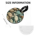 thumbnail image 5 of Turtle 2pcs PU Leather Round Bag Tags Suitcase Handbag Tags with Privacy Cover and Name ID Tag for Travel Luggage, Handbags, Backpacks, School Bags, 5 of 6