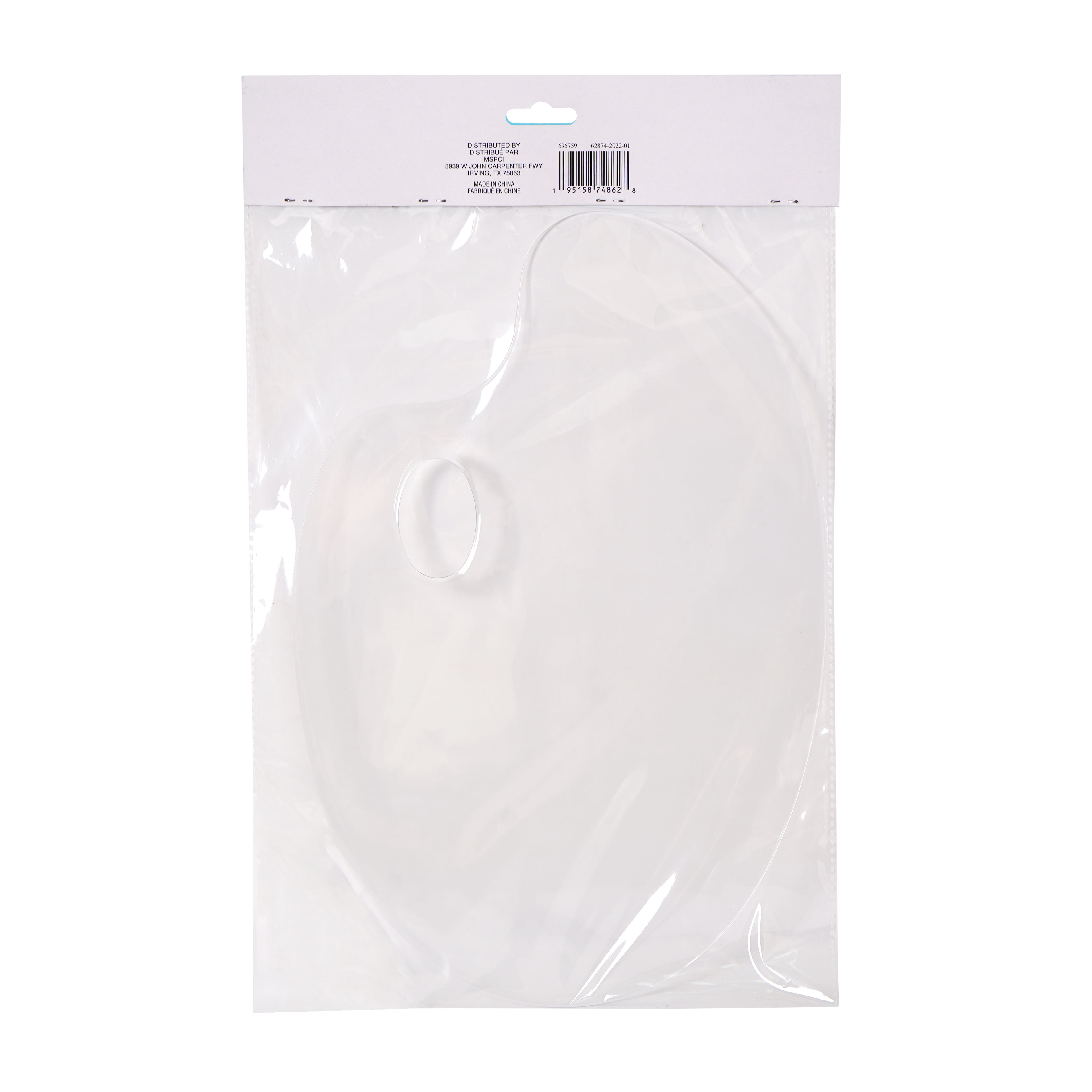 Artist's Loft Transparent Oval Palette - Acrylic Palettes with Thumb Hole, Easy-to-Clean, Durable Surface - Ideal for Acrylic, Oil, and Watercolor Painting, 12 Pack