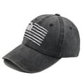 thumbnail image 2 of American Flag Trucker Hat, Adjustable USA Flag Car Baseball Cap Distressed Retro Wash for Men Women, 2 of 5