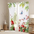 thumbnail image 3 of Erosebridal Mushroom Curtains,Boho Frog Mushroom Blackout Curtains for Living Room,Cartoon Wild Plant Window Treatments,Strawberry Floral Decor Red Green Curtains Drapes Farmhouse Room Decor 38"X45", 3 of 6