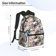 thumbnail image 4 of Lsque Colorful Flowers Classic Casual Backpack - Large Capacity Water-Resistant Backpack for School, Work, Travel, and Outdoor Activities, 4 of 8