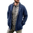 thumbnail image 1 of Gibobby Cárdigan hombre Suéter ligero de lana merino para hombre(Azul,XG), 1 of 5