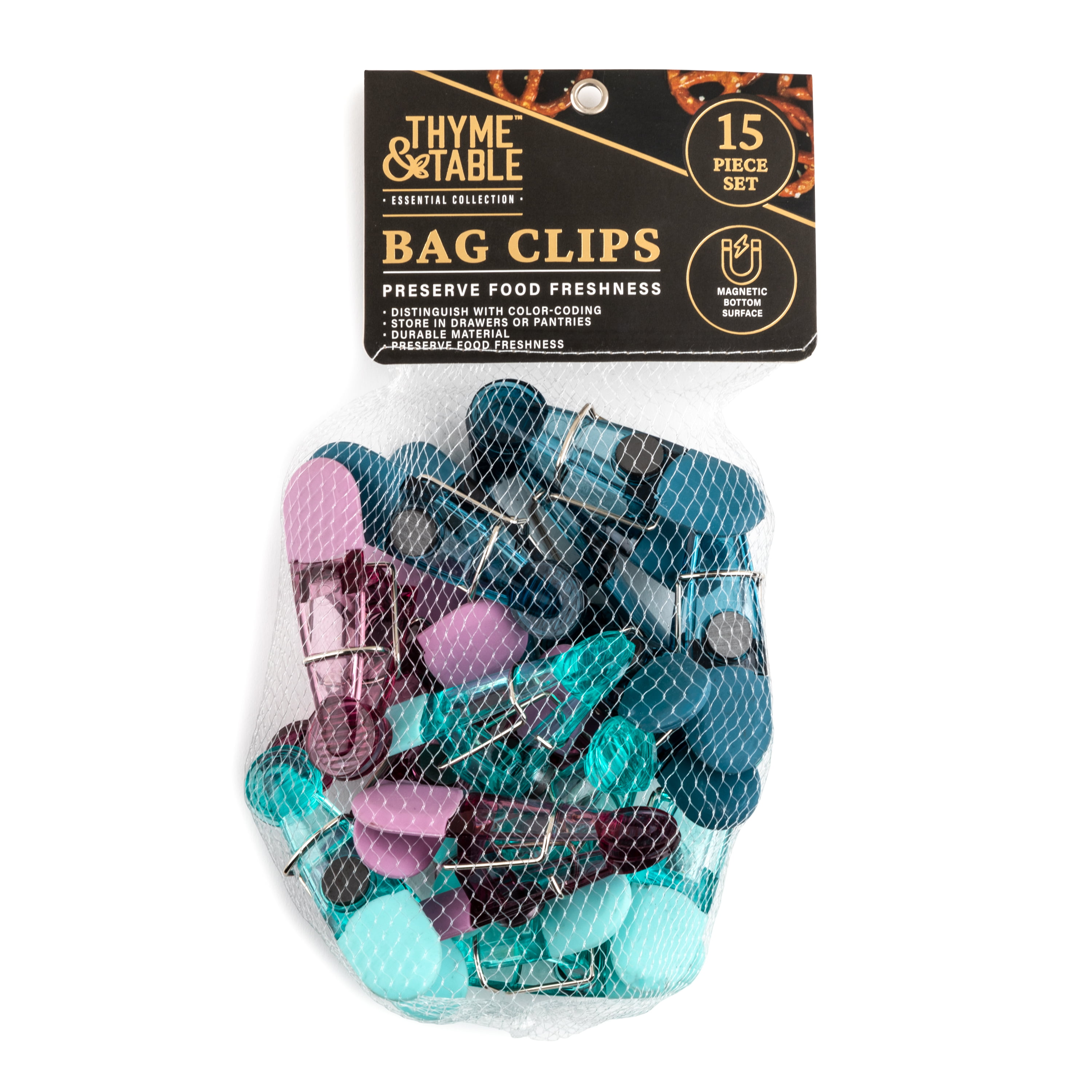 Amazon.com: Pack of 8 Bag Clips, Stainless Steel and Heavy Duty Metal Bag  Clip,Tightly Seals Chip, Coffee, Bread or Cereal Bags to Keep Food Fresh,  for Home, Kitchen, Office, Pantry, Camping :